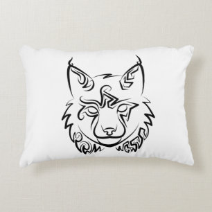 Almofada Decorativa Lynx Tribal Preto e Branco