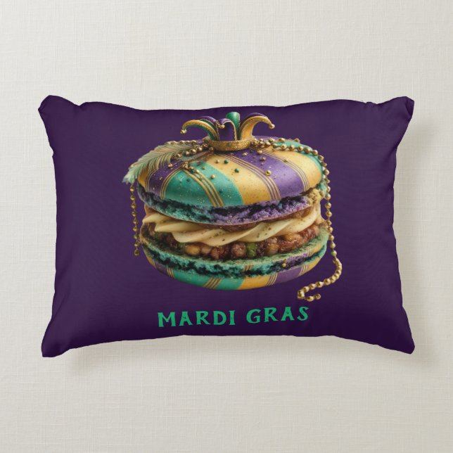 Almofada Decorativa Macaron Real Mardi Gras (Frente)