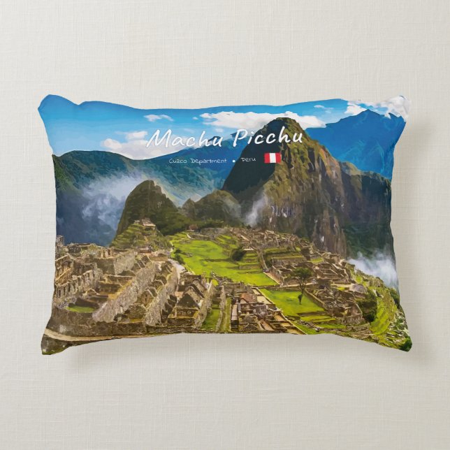 Almofada Decorativa Machu Picchu, Peru - Ruínas da Cidadela Inca (Frente)