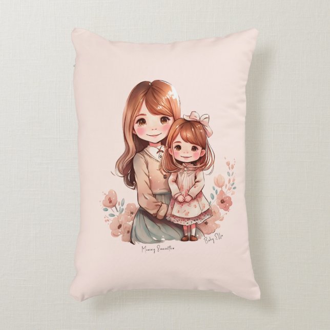 Almofada Decorativa Mãe Adorável e Filha Bond (Frente(Vertical))