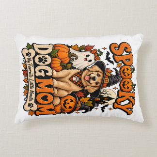 Almofada Decorativa Mãe de Cachorro Assustador no Halloween, Cute Esqu