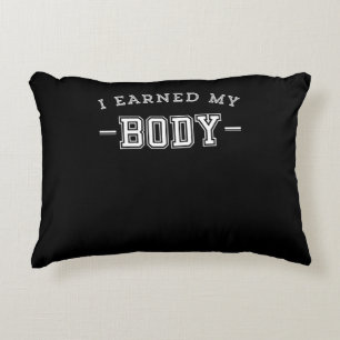 Almofada Decorativa Malhação Motivacional Dizendo Que Ganhei Meu Corpo