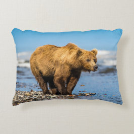 Almofada Decorativa Mamãe urso observando seus dois filhos