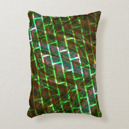 Almofada Decorativa Manchas verdes e vermelhas, arranhões e efeito das