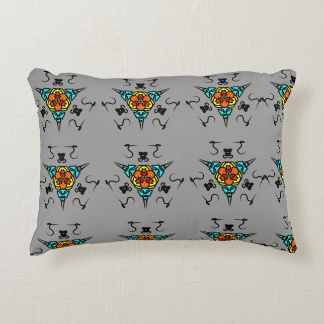 Almofada Decorativa "Mandala de Ardósia Moderna" (Frente)