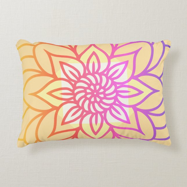 Almofada Decorativa Mandala Design Cor clara (Frente)