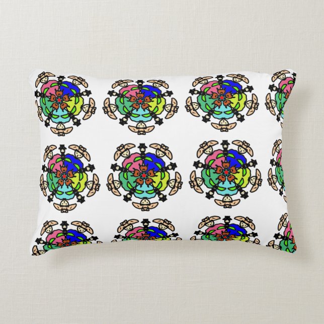 Almofada Decorativa Mandala Folha Zen (Frente)
