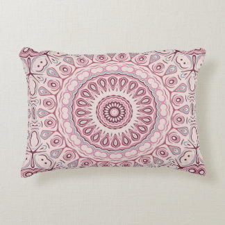 Almofada Decorativa Mandala Medallion em Dusty Rosa rosa e Mauve
