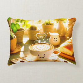 Almofada Decorativa Manhã de Cappuccino pacífica e encantadora