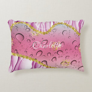 Almofada Decorativa Mânre de Gradação Cor-de-Rosa, Roxo e Branco Elega