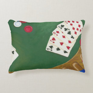 Almofada Decorativa Mão de Poker vencedora de 6 a 10