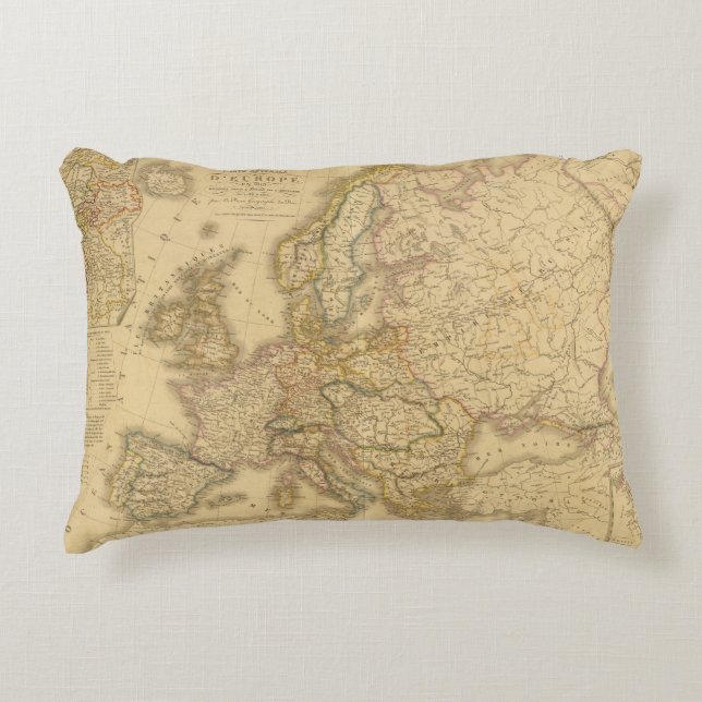 Almofada Decorativa Mapa de Europa 2 (Frente)