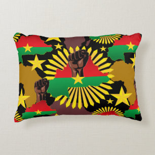 Almofada Decorativa Mapa do Burkina Faso, Bandeira e Resistência à Rev