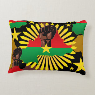 Almofada Decorativa Mapa do Burkina Faso, Bandeira e Resistência à Rev
