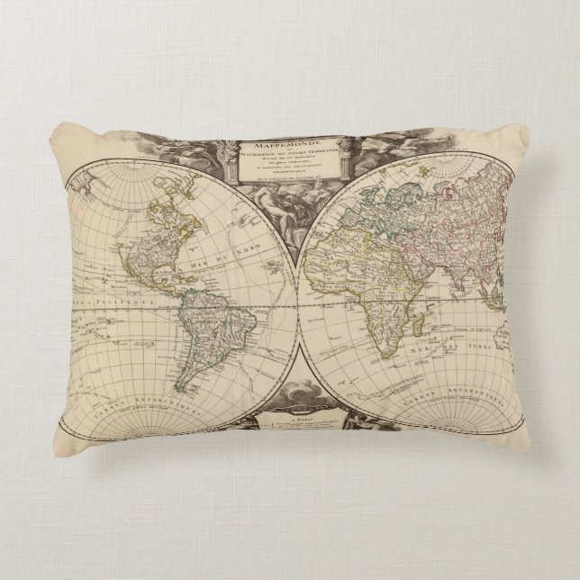 Almofada Decorativa Mapa do mundo 9 (Frente)