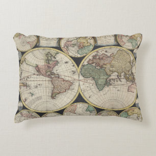 Almofada Decorativa Mapa do Vintage