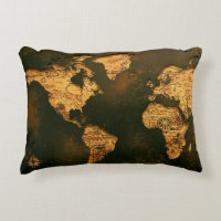 Mapa Mundial Vintage Arte de Cartografia Antiga