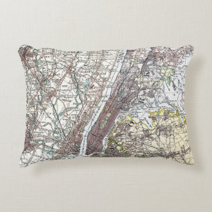 Almofada Decorativa Mapa: New York-area, 1906