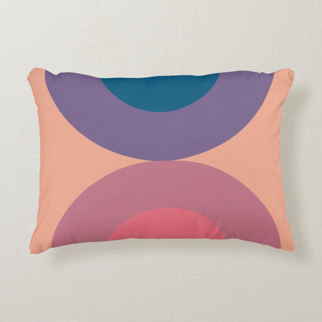 Almofada Decorativa Mar de Coral Moderno do Século médio (Frente)