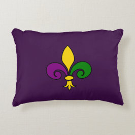 Almofada Decorativa Mardi Gras fleur-de-lys