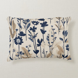 Almofada Decorativa Margarida Azul-Marinho Selvagem Moderna