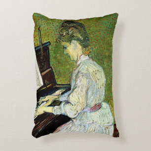 Almofada Decorativa Marguerite Gachet ao Piano por Vincent van Gogh