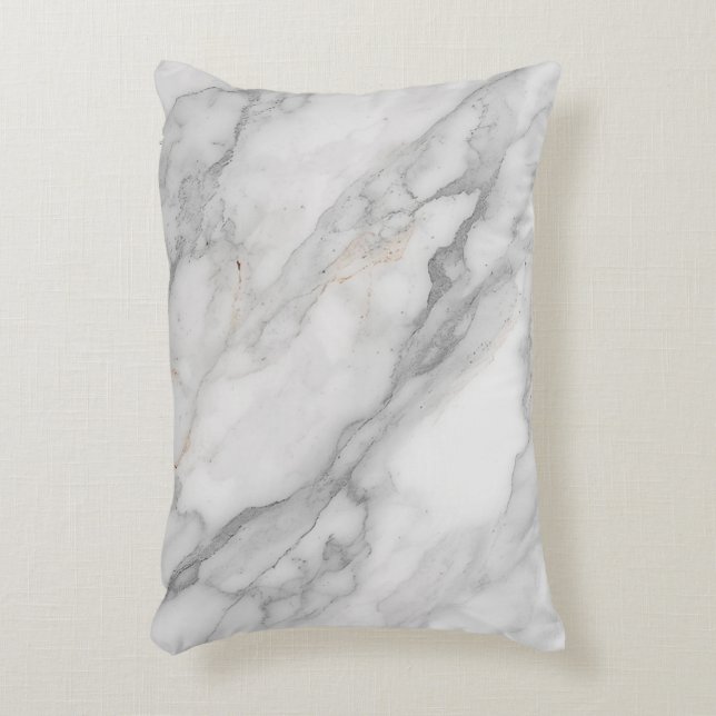Almofada Decorativa Mármore Branco (Frente(Vertical))
