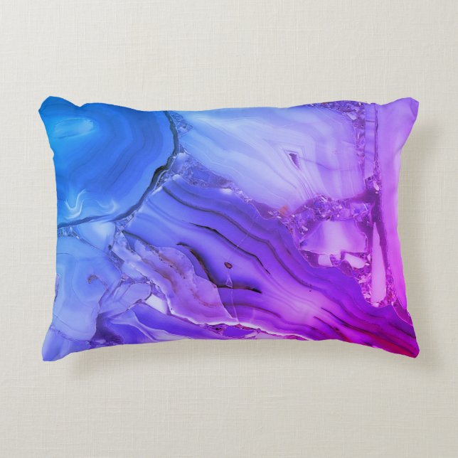 Almofada Decorativa Mármore Roxo Exótico (Frente)