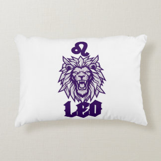 Almofada Decorativa Máscara Cibernética Violeta do Signo de Leão