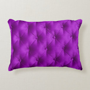 Almofada Decorativa Matéria têxtil violeta de veludo roxo com fundo tê