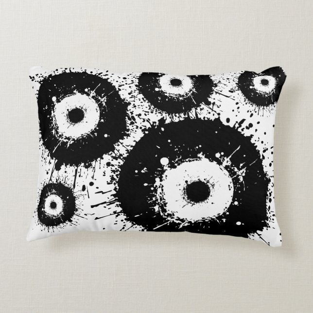 Almofada Decorativa Mau, preto e branco (Verso)