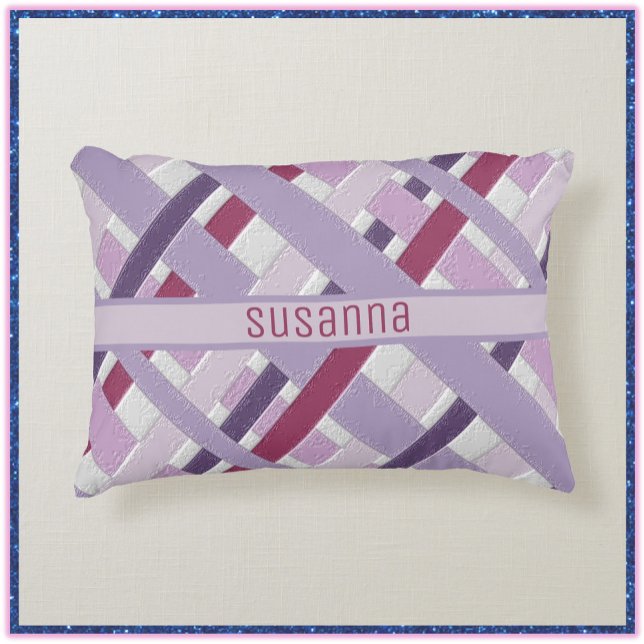 Almofada Decorativa Mauve Texturizada Moderna Strike (Criador carregado)