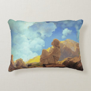 Almofada Decorativa Maxfield Parrish Manhã 1922 Nuvem Azul Arte Fina