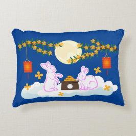 Almofada Decorativa Médio Festival de outono Coelho da Lua Bolo Osmant