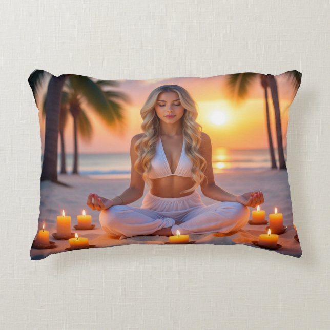 ALMOFADA DECORATIVA MEDITATION - YOGA - WELLNESS - CARPE DIEM (Frente)