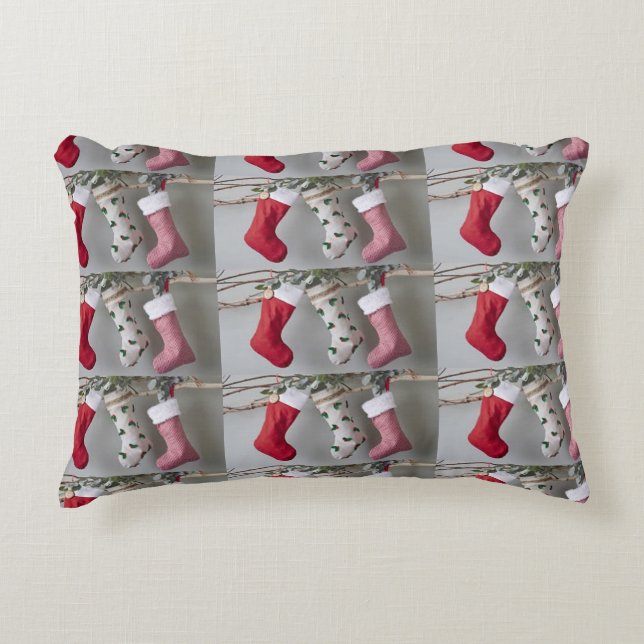 ALMOFADA DECORATIVA MEIAS DE NATAL (Frente)