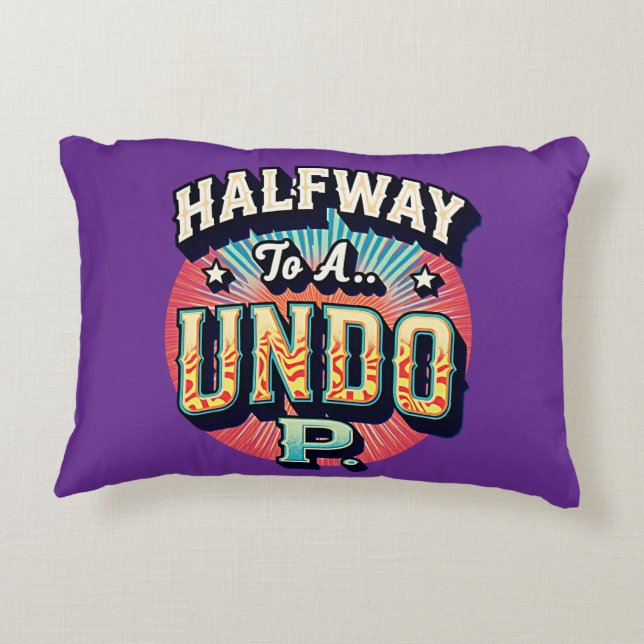 Almofada Decorativa Meio caminho para um Hundo - 50º Aniversário (Verso)