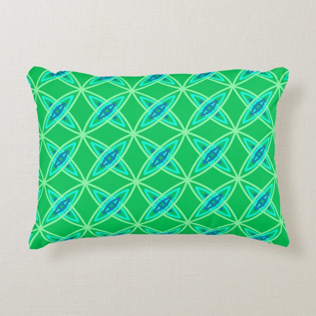 Almofada Decorativa Meio século Atômica moderno - Jade Green (Frente)