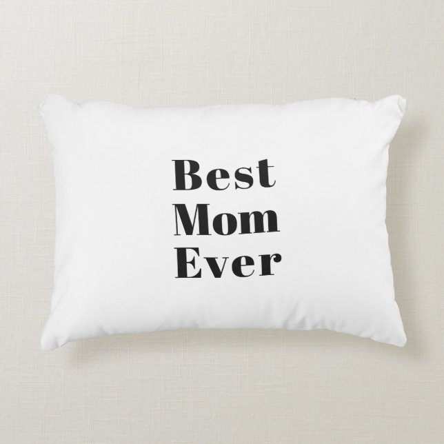 Almofada Decorativa Melhor Mãe Alguma vez Escuro Branco moderno de tip (Frente)