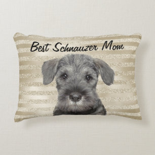 Almofada Decorativa Melhor Travesseiro de Sotaque Schnauzer Mãe
