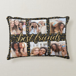 Almofada Decorativa Melhores Amigos 6 Colagem de Fotos Travesseiro