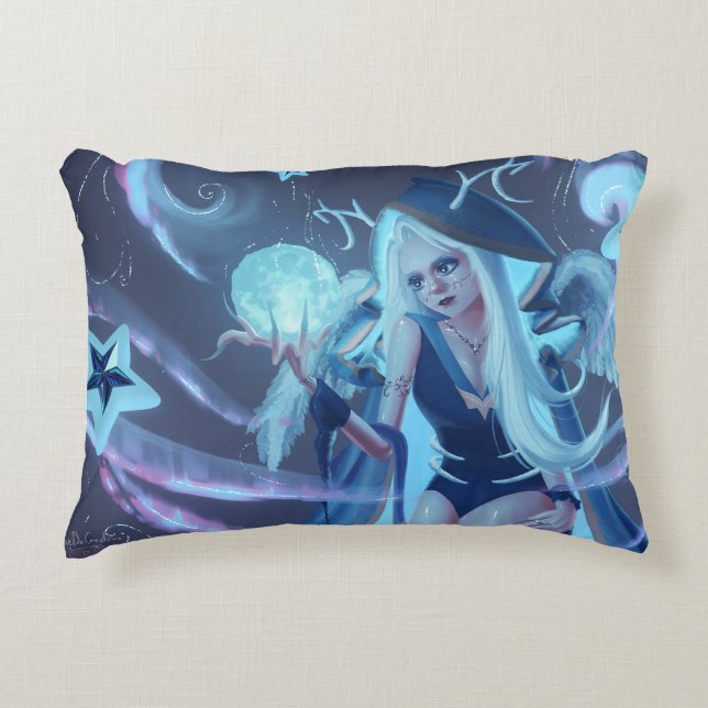 Almofada Decorativa Menina da lua de travesseiro (Frente)