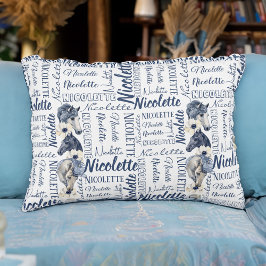 Almofada Decorativa Meninas personalizadas travesseiro de cavalos