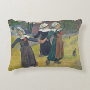 Almofada Decorativa Meninas que dançam, Pont-Aven do bretão de Paul