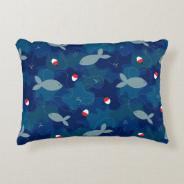 Almofada Decorativa Meninos Pescar Azul