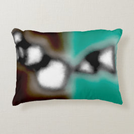Almofada Decorativa Mensagem em uma garrafa: Abstrato Brown, Teal, B &