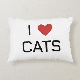 Almofada Decorativa Mensagem I Heart Cats