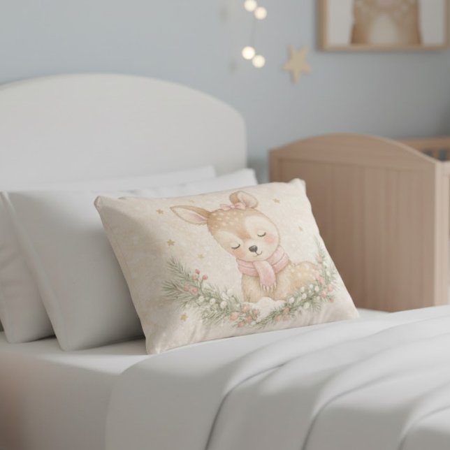 Almofada Decorativa MerryMist Baby Dreams: Winter Blush – Ethereal Nur (Criador carregado)