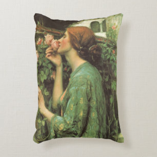 Almofada Decorativa Meu rosa doce, ou alma do rosa pelo Waterhouse