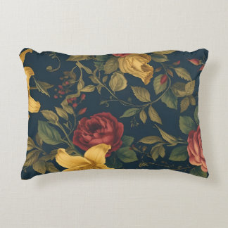 Almofada Decorativa Midnight Victorian Floral – Yellow Lilies & Roses
